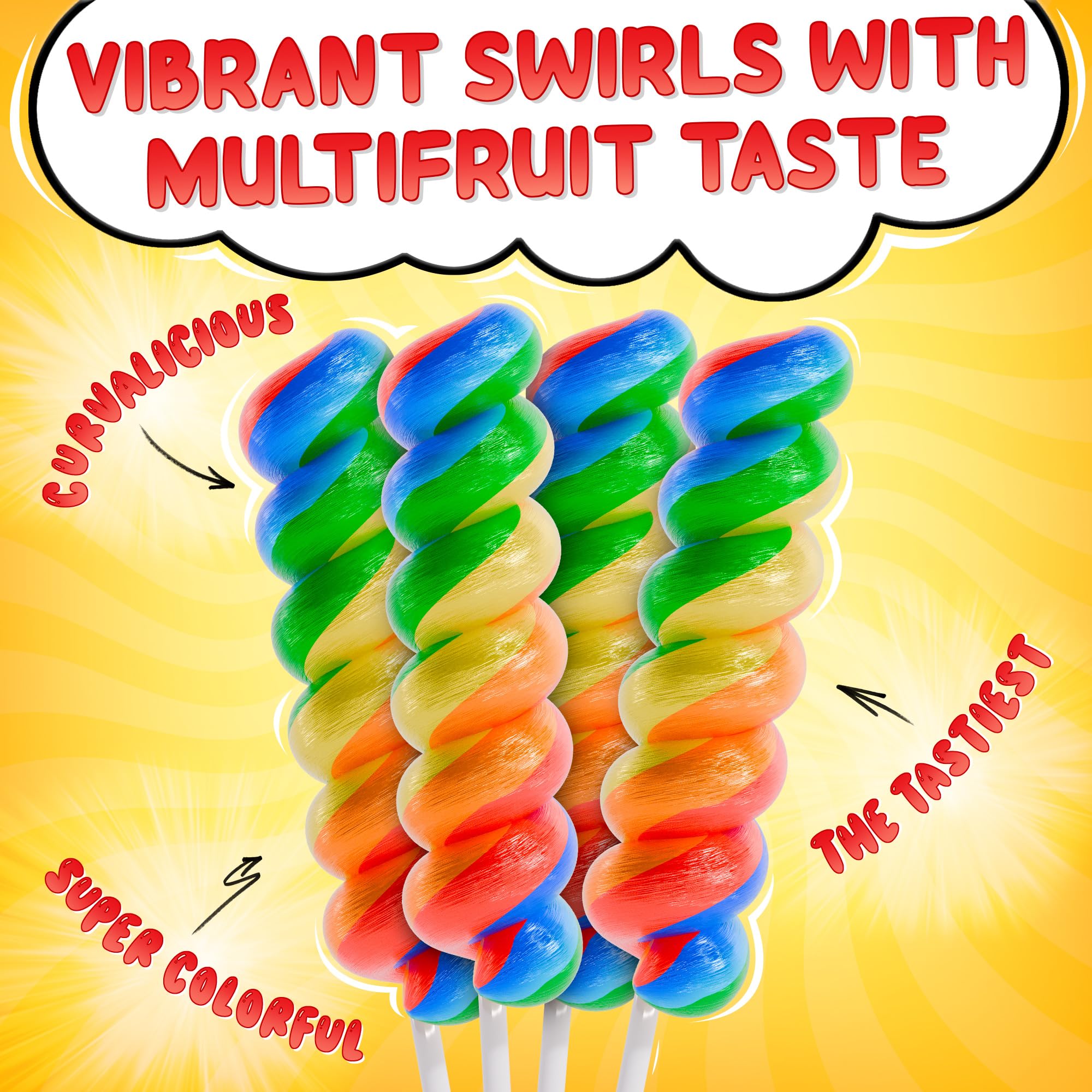 Primary Colors Candy individually-wrapped lollipops for easy sharing at events.