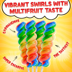 Primary Colors Candy individually-wrapped lollipops for easy sharing at events.