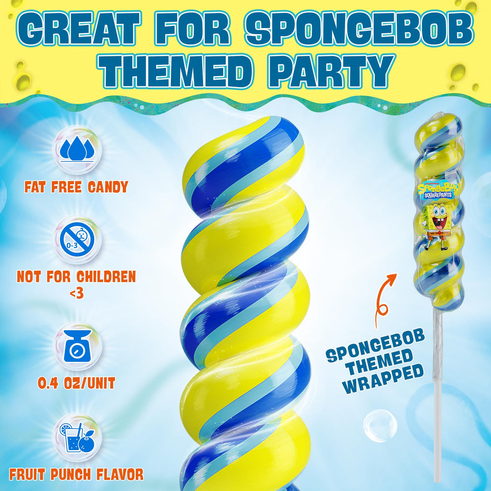 Kids enjoy SpongeBob lollipops as fun cake toppers and treats