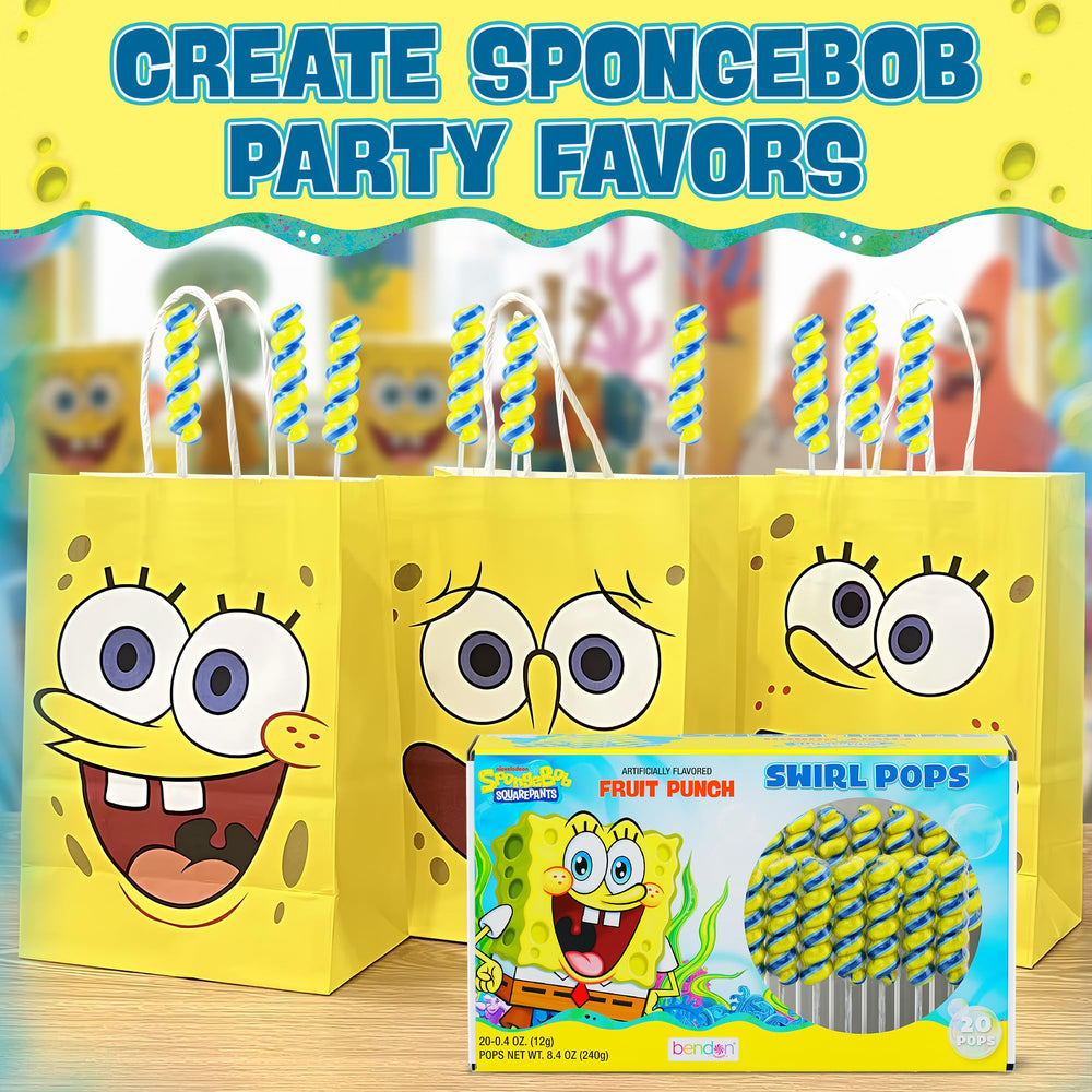 Wrapped SpongeBob lollipops by Primary Colors Candy preserve freshness for favors