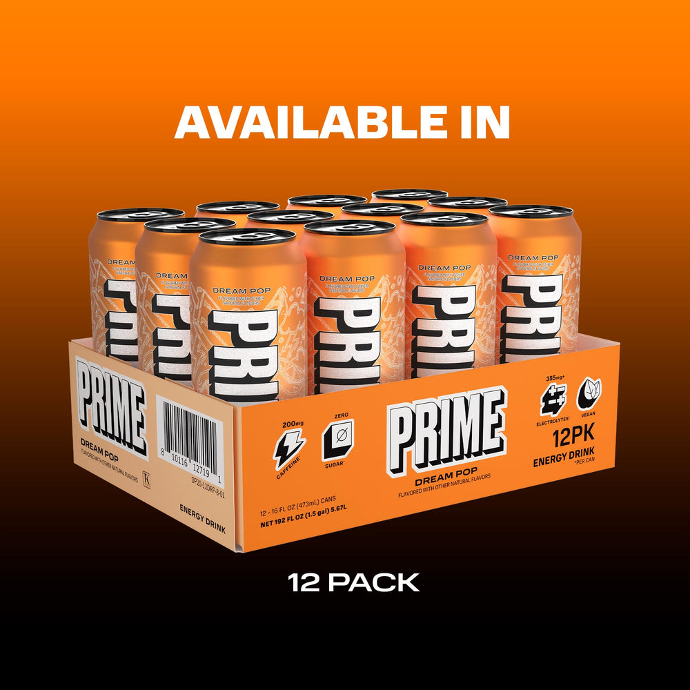 Prime Energy DREAMPOP gym bag staple with zero sugar option for workouts.