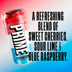 Prime Energy Dripsicle label detail emphasizing vegan and gluten free
