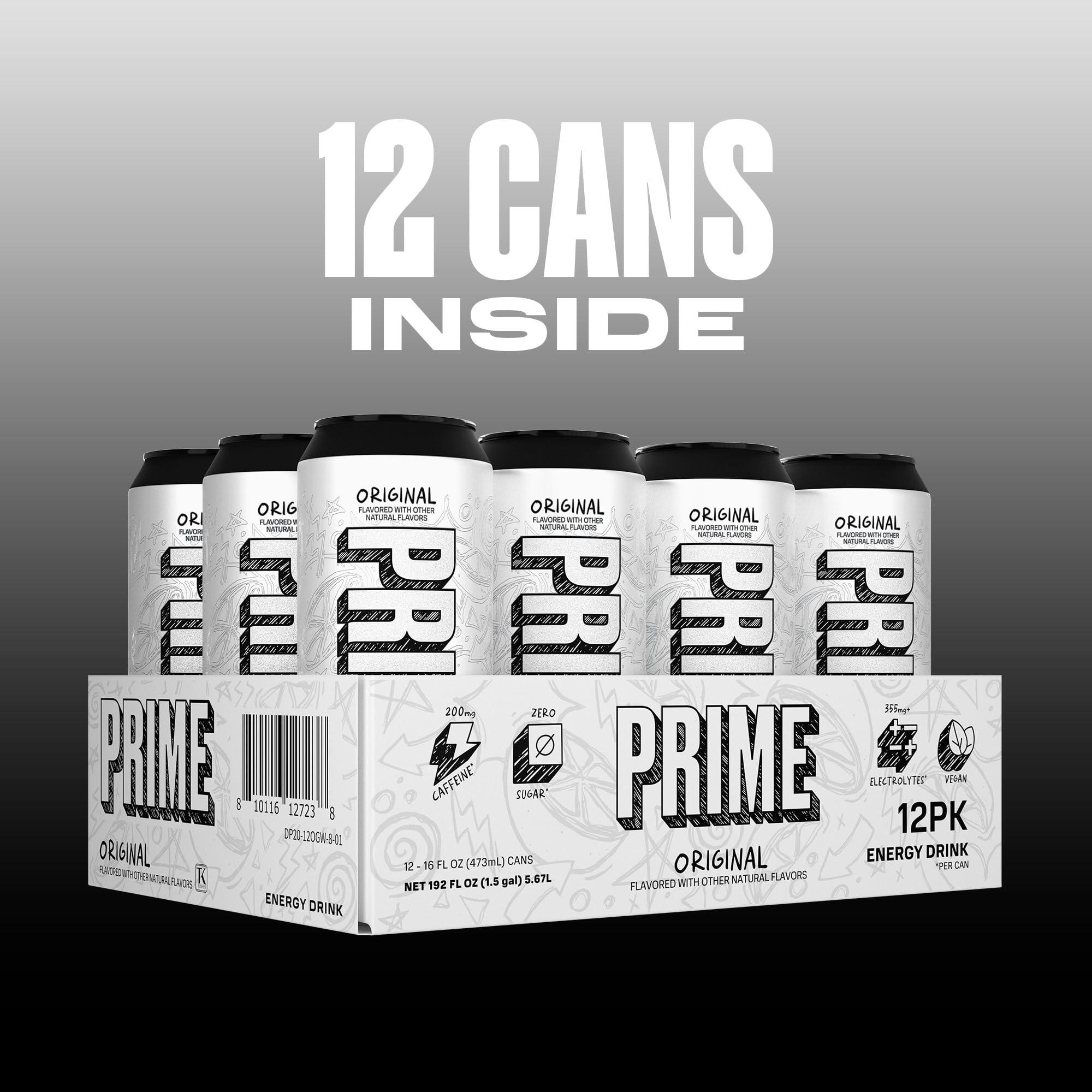 Prime Energy Original fridge display ready for quick grab and go hydration.