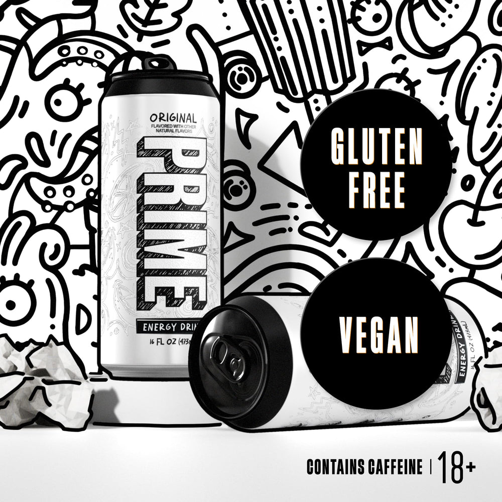 Prime Energy Original graphics closeup emphasizes the bold flavor design.