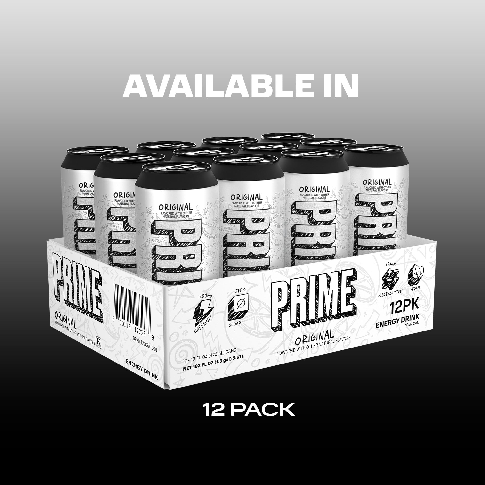 Prime Energy Original serving setup suggests on the go energy during activity.