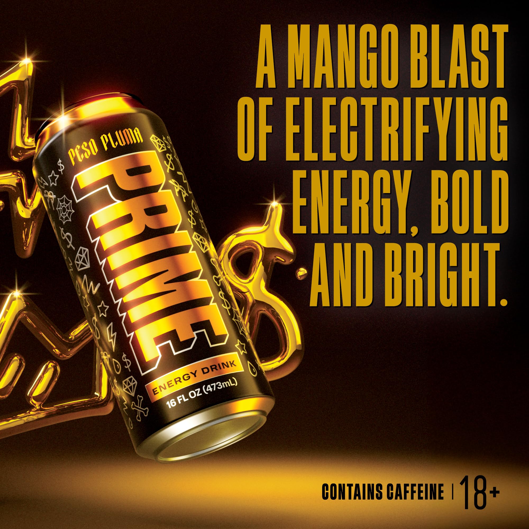 PRIME Energy Peso Pluma chilled can ready for workouts and quick boosts.