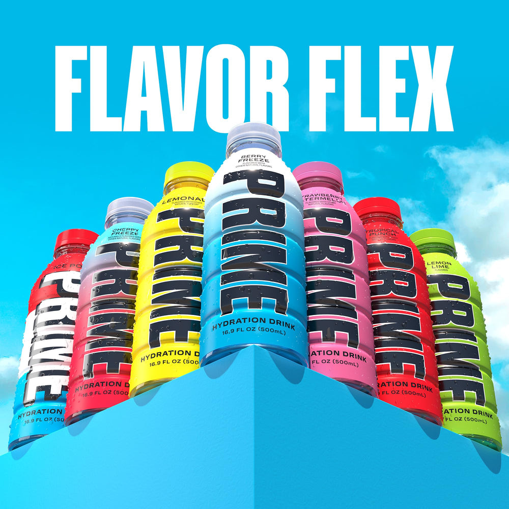 Prime Hydration Berry Freeze during outdoor run on a sunny day.