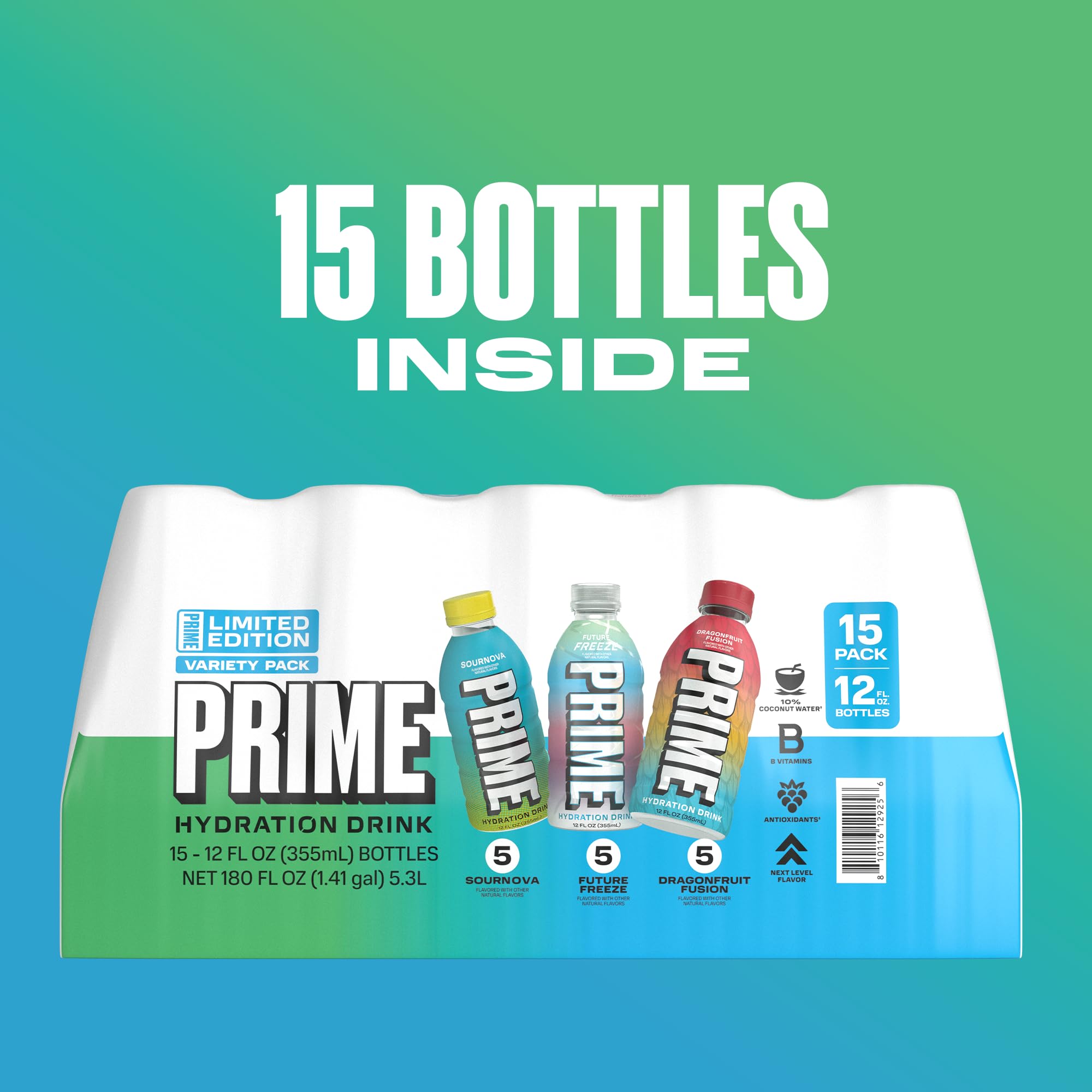 PRIME Hydration close-up of electrolytes and vitamins for recovery
