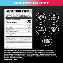 PRIME Hydration Cherry Freeze bottle side view highlighting compact packaging