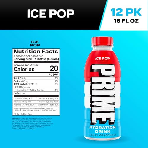 Prime Hydration Ice Pop being poured for quick rehydration after workout.