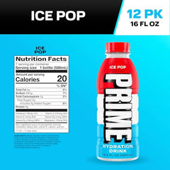 Prime Hydration Ice Pop being poured for quick rehydration after workout.
