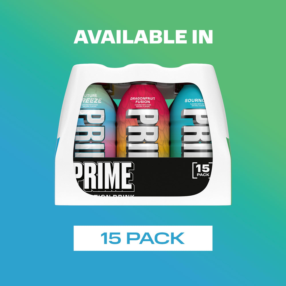 PRIME Hydration 15-bottle pack showcasing value for active lifestyles