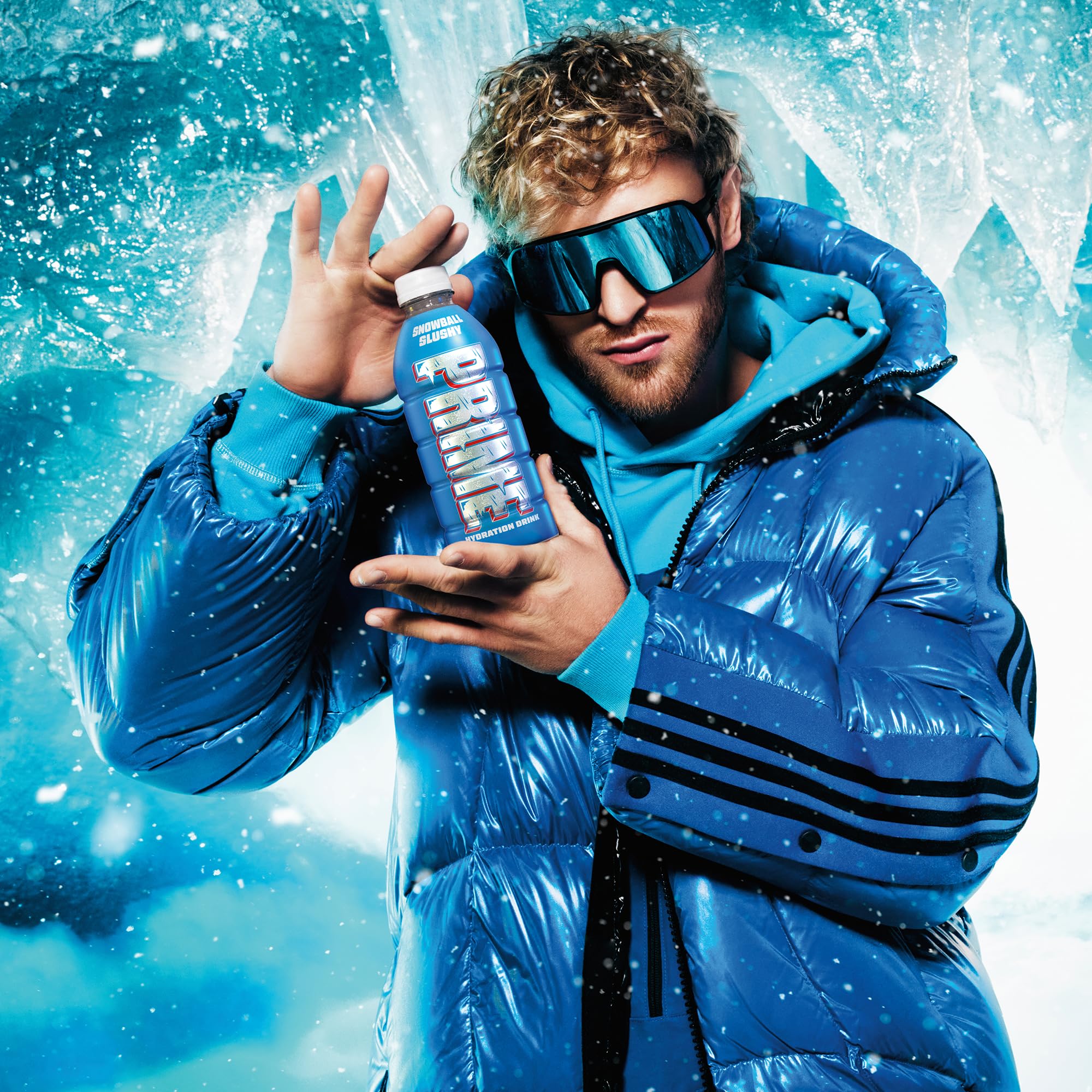 Foamy top of PRIME Hydration Snowball Slushy in a glass