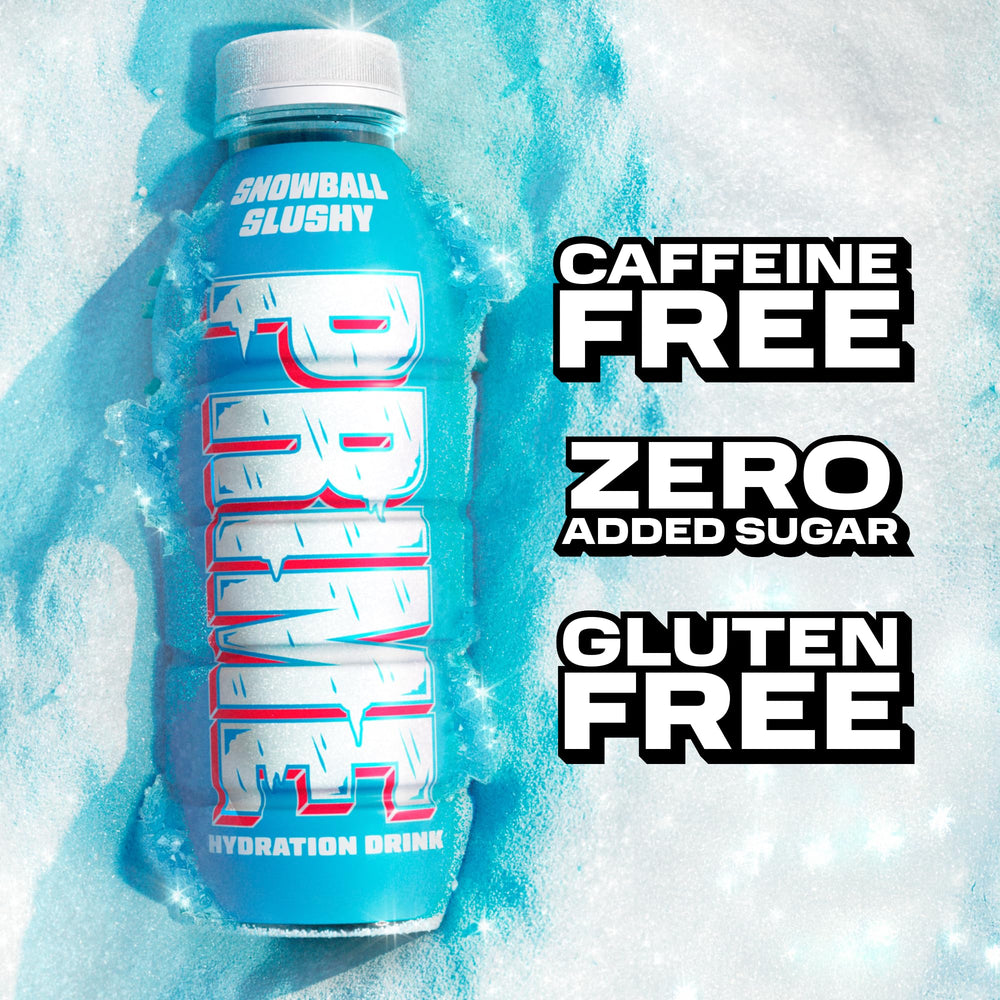 Ingredients view of PRIME Hydration Snowball Slushy highlights coconut water and BCAAs