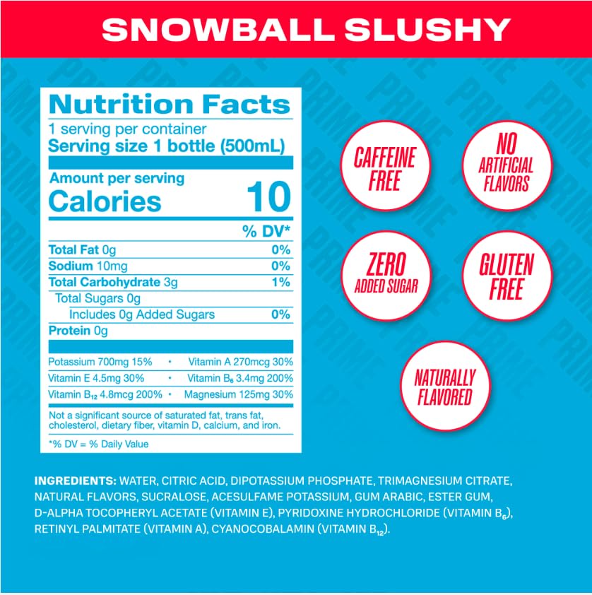 Pouring PRIME Hydration Snowball Slushy into a glass after a workout