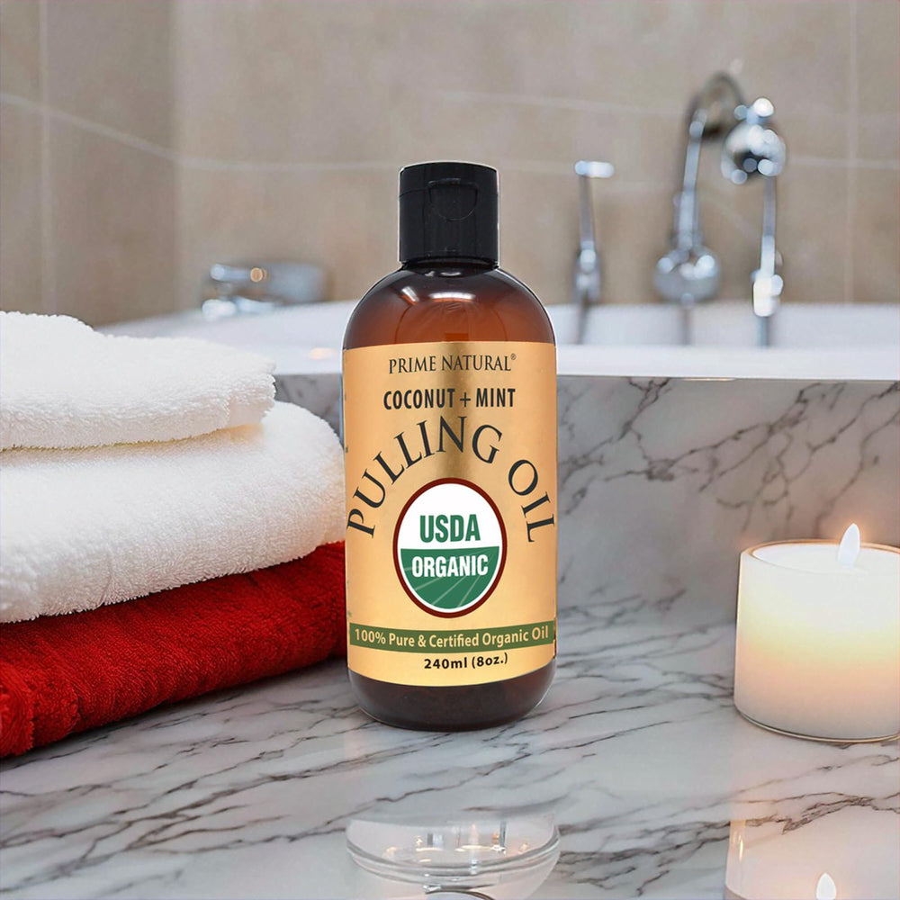 Prime Natural oil pulling brightens teeth and supports healthy gums