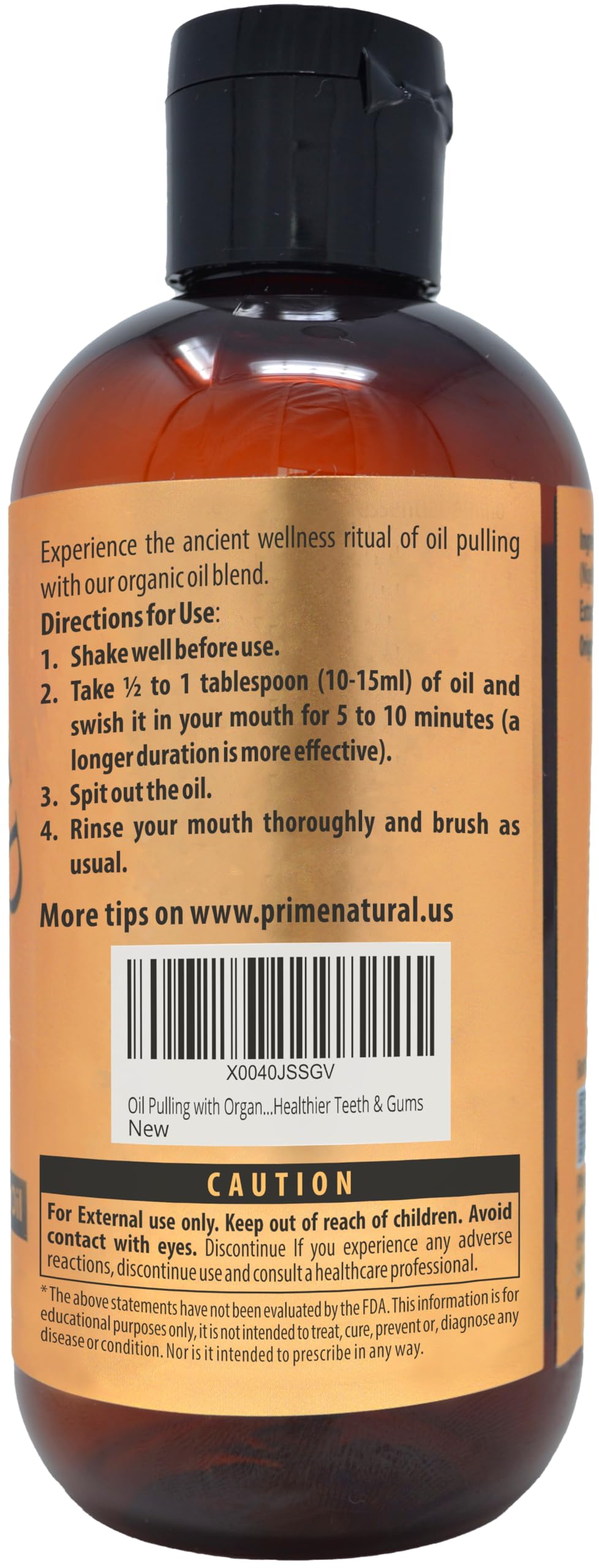 Prime Natural coconut oil drop highlighting gentle detox and breath freshness