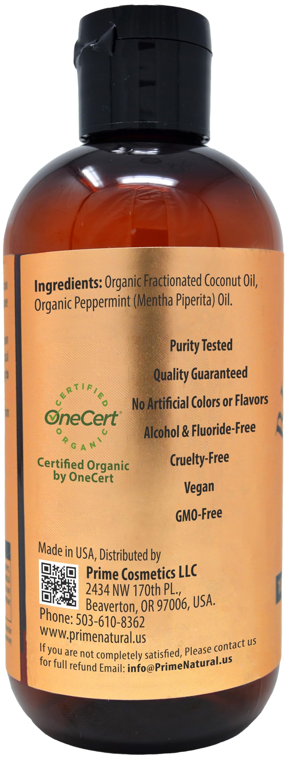 Prime Natural oil pulling swish action promotes a cleaner mouth and brighter smile