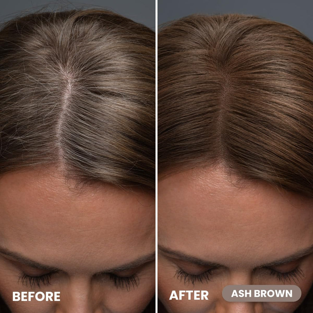 Prime Prometics Gray Root Coverage close-up shows seamless shade refreshment.