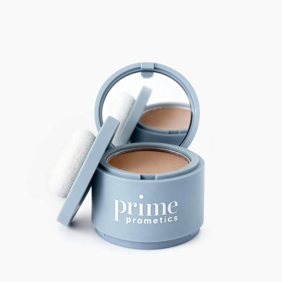 Prime Prometics Instant Coverage Hairline Powder packaging in dark blonde for quick root touch-ups.