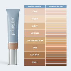Applying PrimeSkin CC+ Cream on skin for a seamless second-skin look.