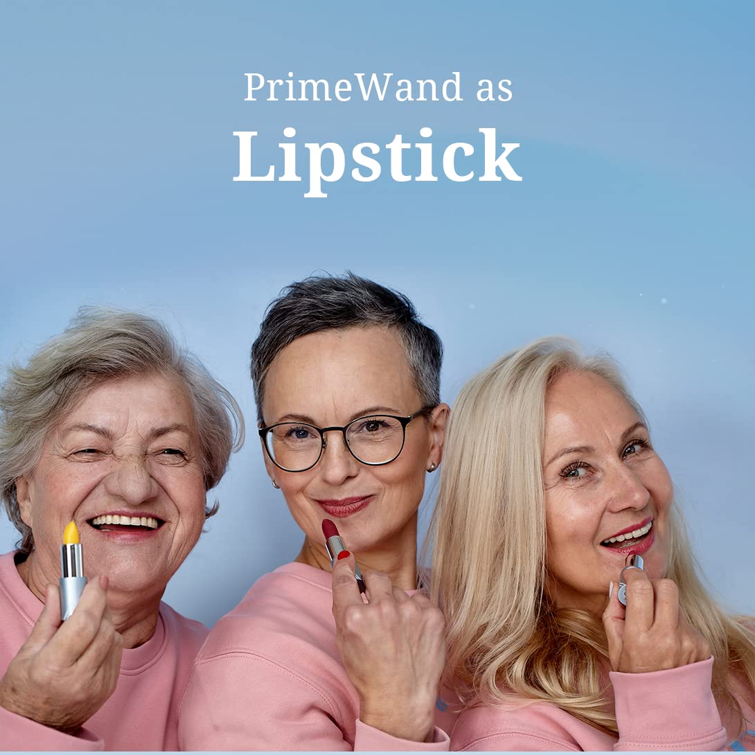 PrimeWand Pigment contour swipe along jawline for definition