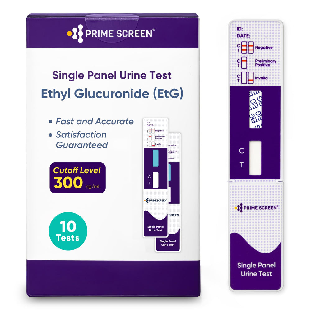 Prime Screen ETG test kit in packaging for private at home testing