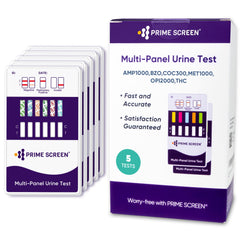 Prime Screen 6-panel urine test kit front view for home and professional use, reliable results.