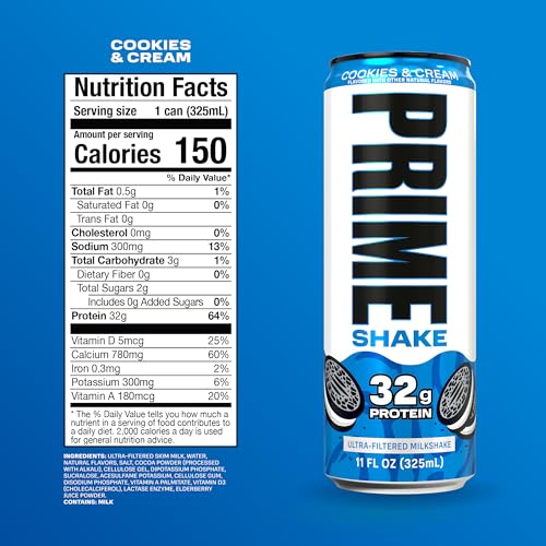PRIME Shakes Cookies and Cream can being opened for post-workout protein.