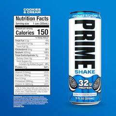 PRIME Shakes Cookies and Cream can being opened for post-workout protein.