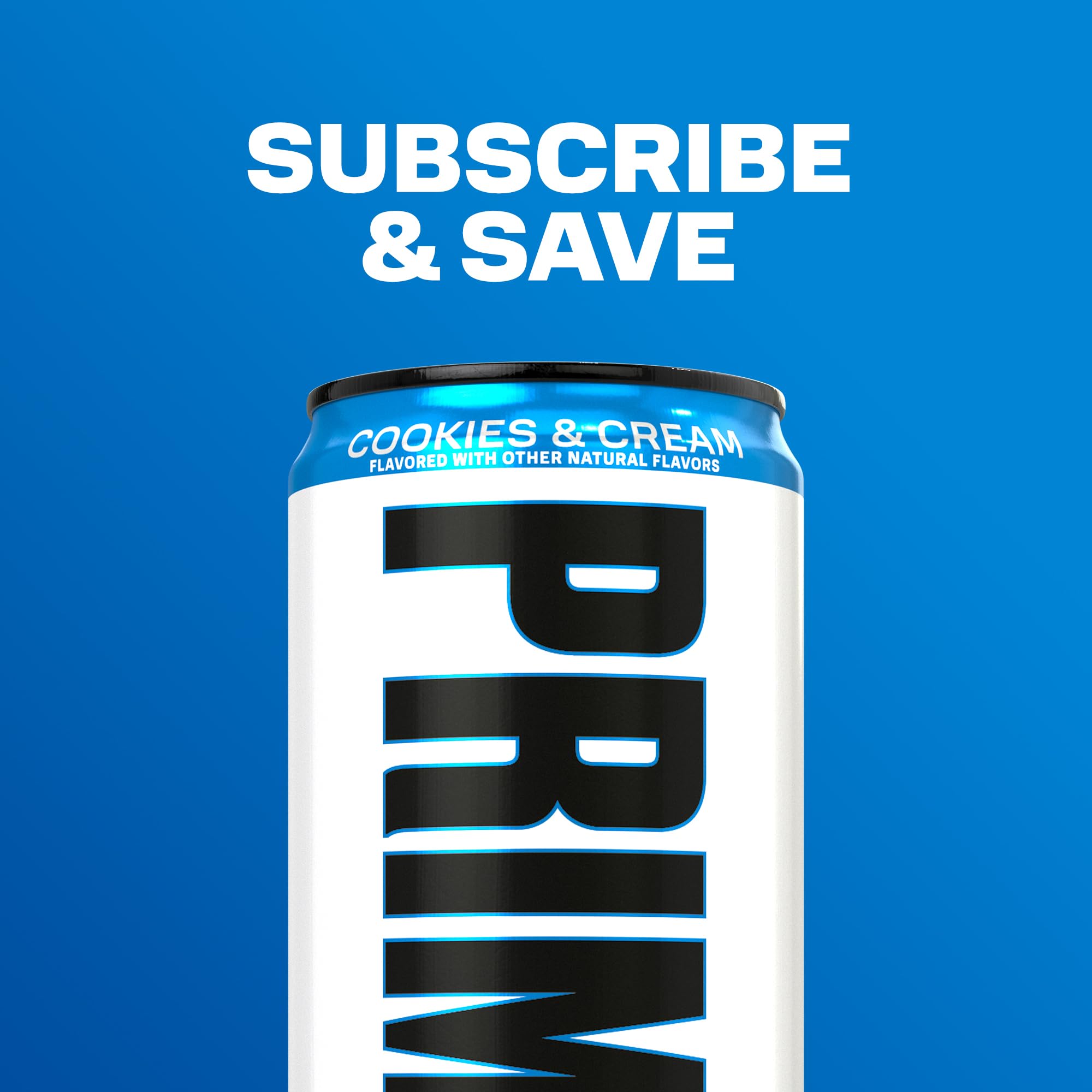PRIME Shakes Cookies and Cream lactose-free label near the bottle.