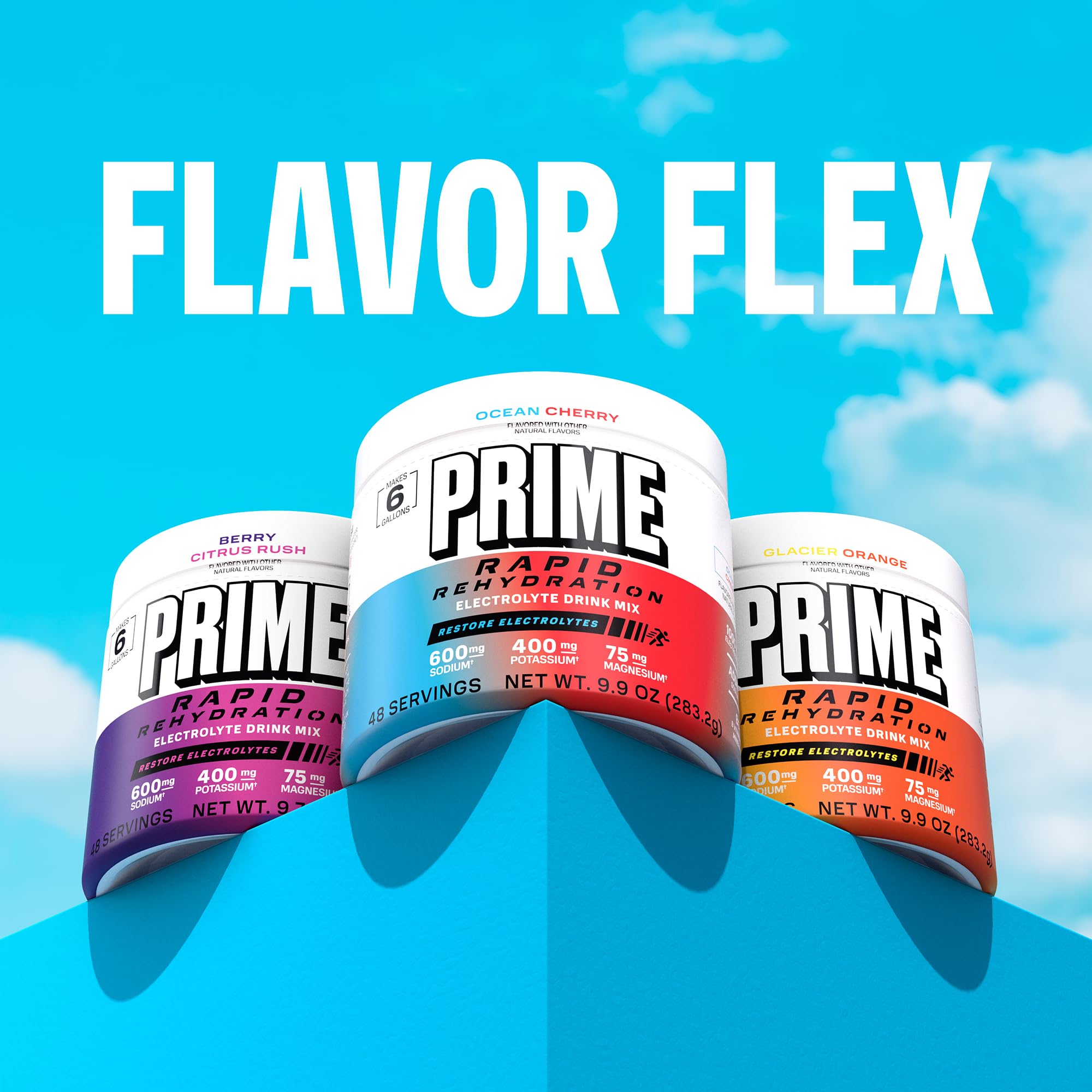 Zero artificial colors and flavors claim on PRIME label.