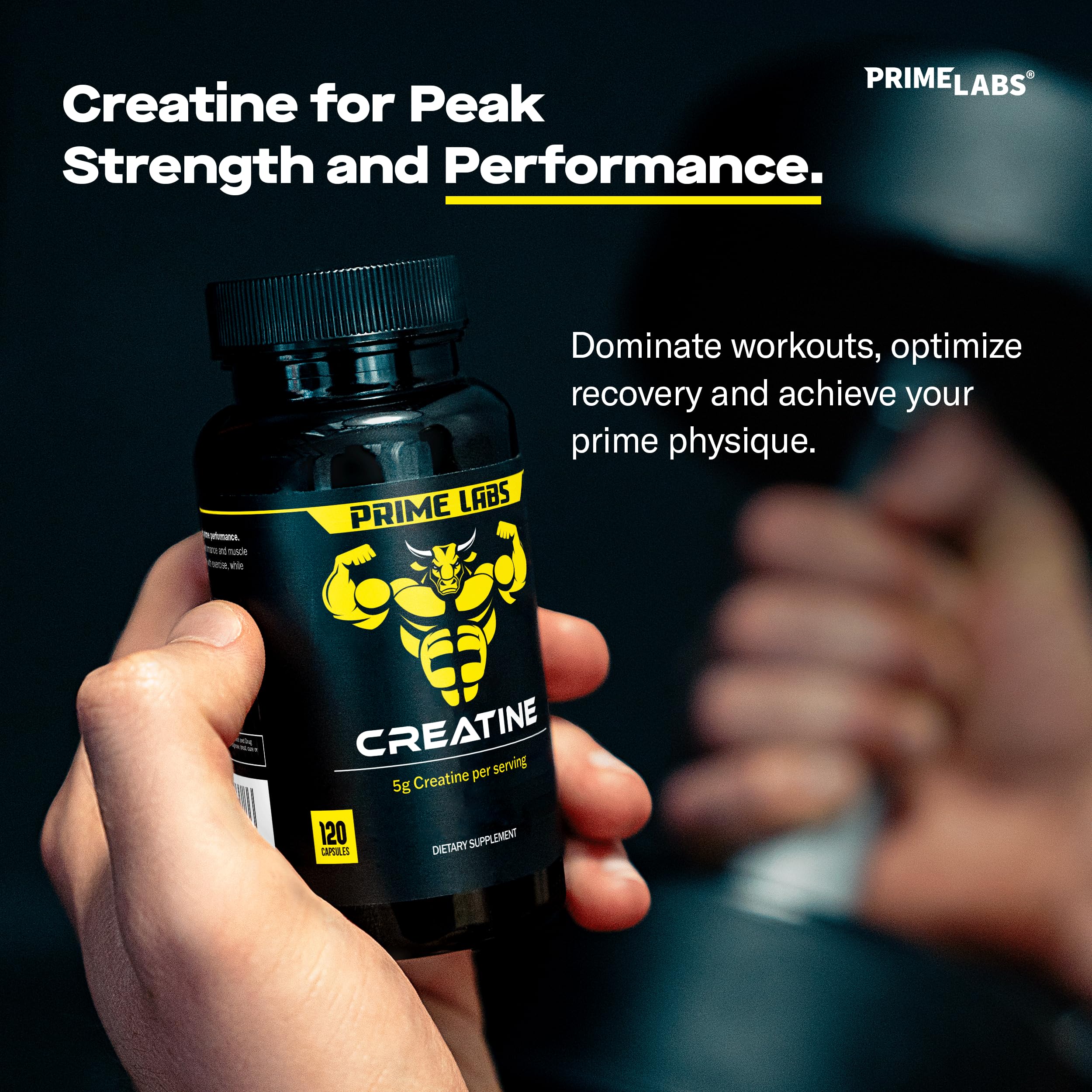 Prime Labs 5 g serving dispensed shows a clean, powder-free training option.