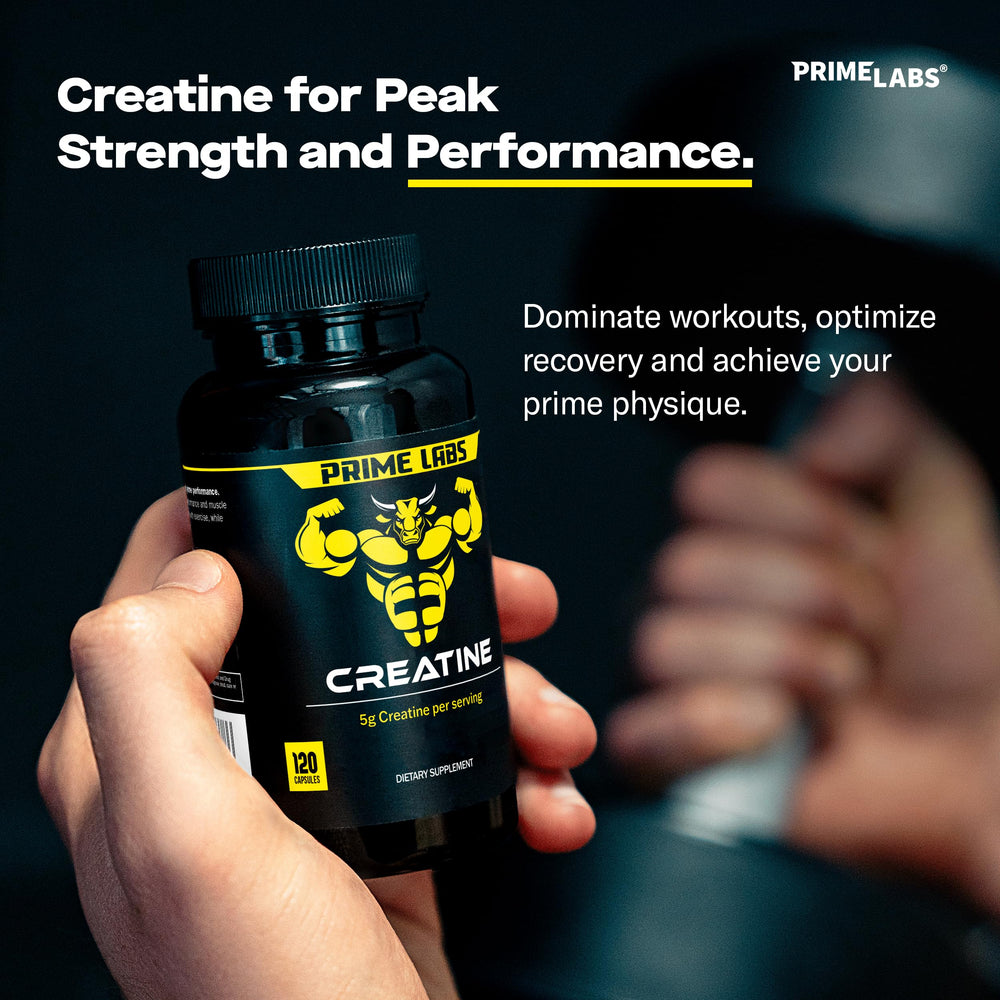 Prime Labs 5 g serving dispensed shows a clean, powder-free training option.