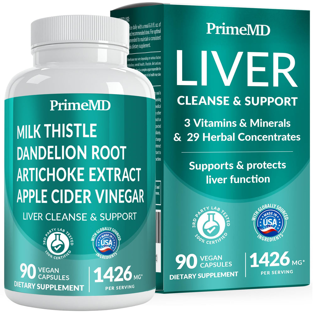 PrimeMD 32-in-1 liver support bottle front view for comprehensive liver care