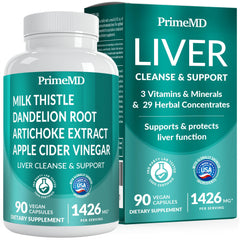 PrimeMD 32-in-1 liver support bottle front view for comprehensive liver care