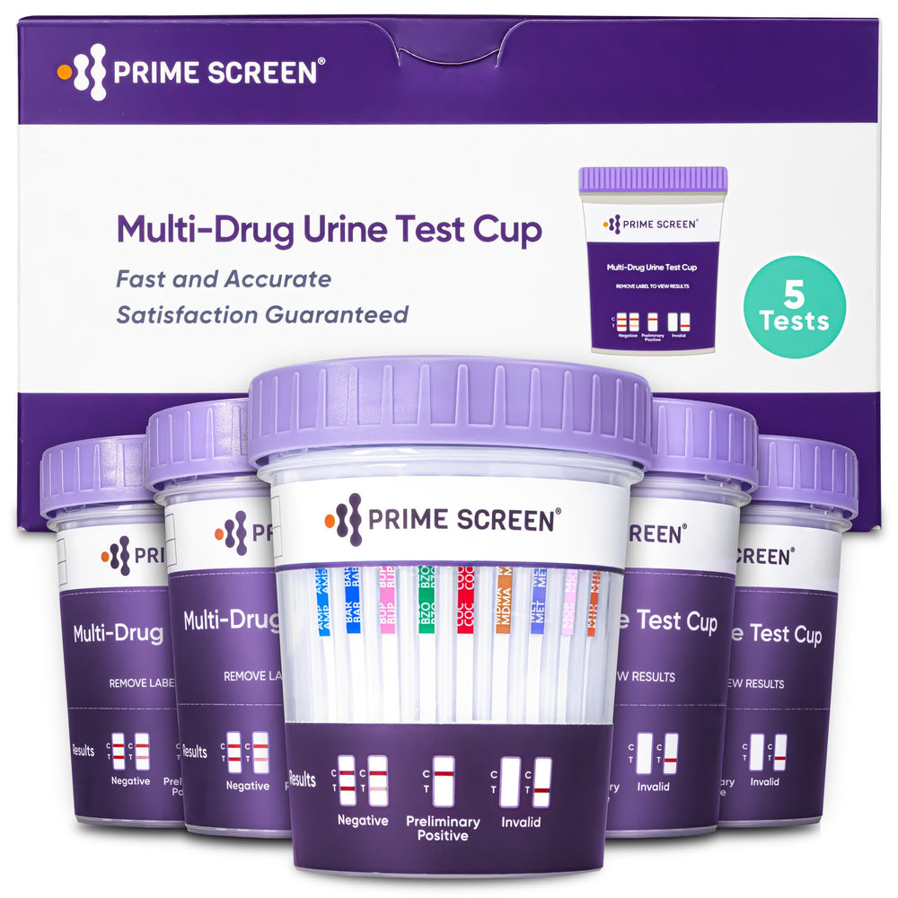 Prime Screen 12-panel test cup front view for private home testing.