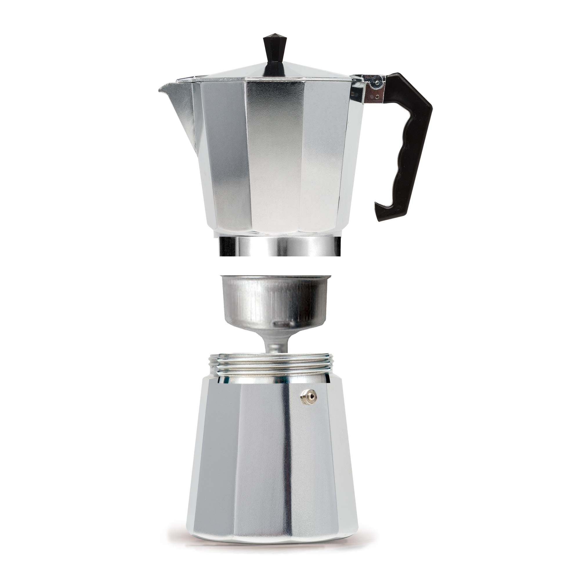 Primula Classic cast aluminum construction delivering even heat and smooth flavor.