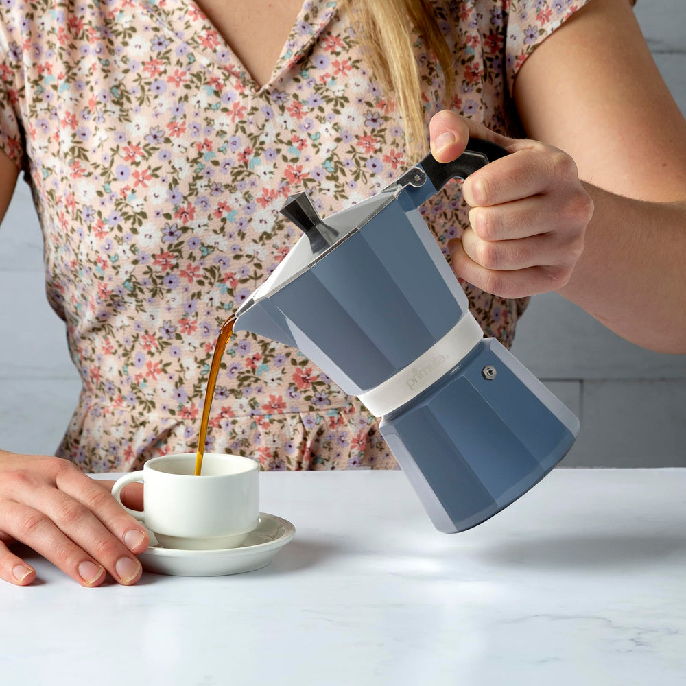Primula Classic Moka Pot cast aluminum construction remains durable and heat efficient