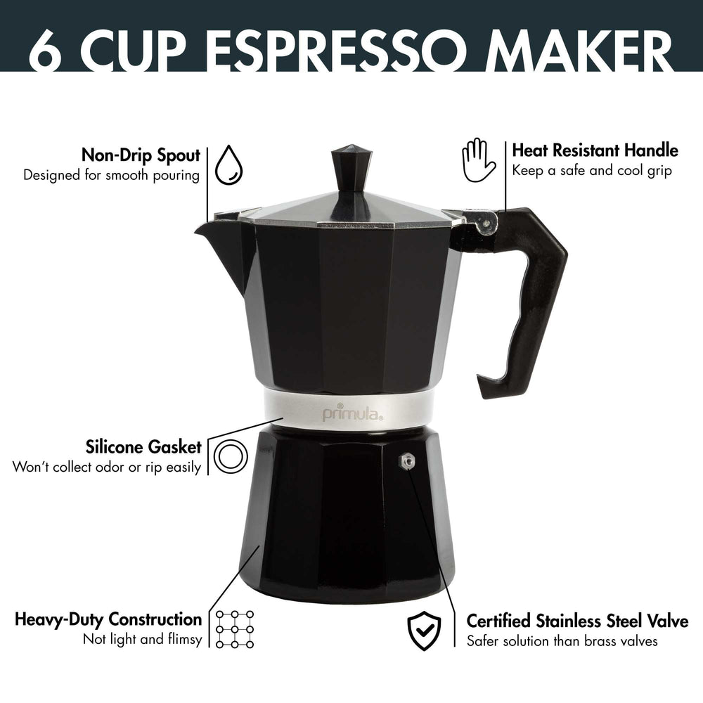 Primula Moka Pot portable design ideal for camping and travel.
