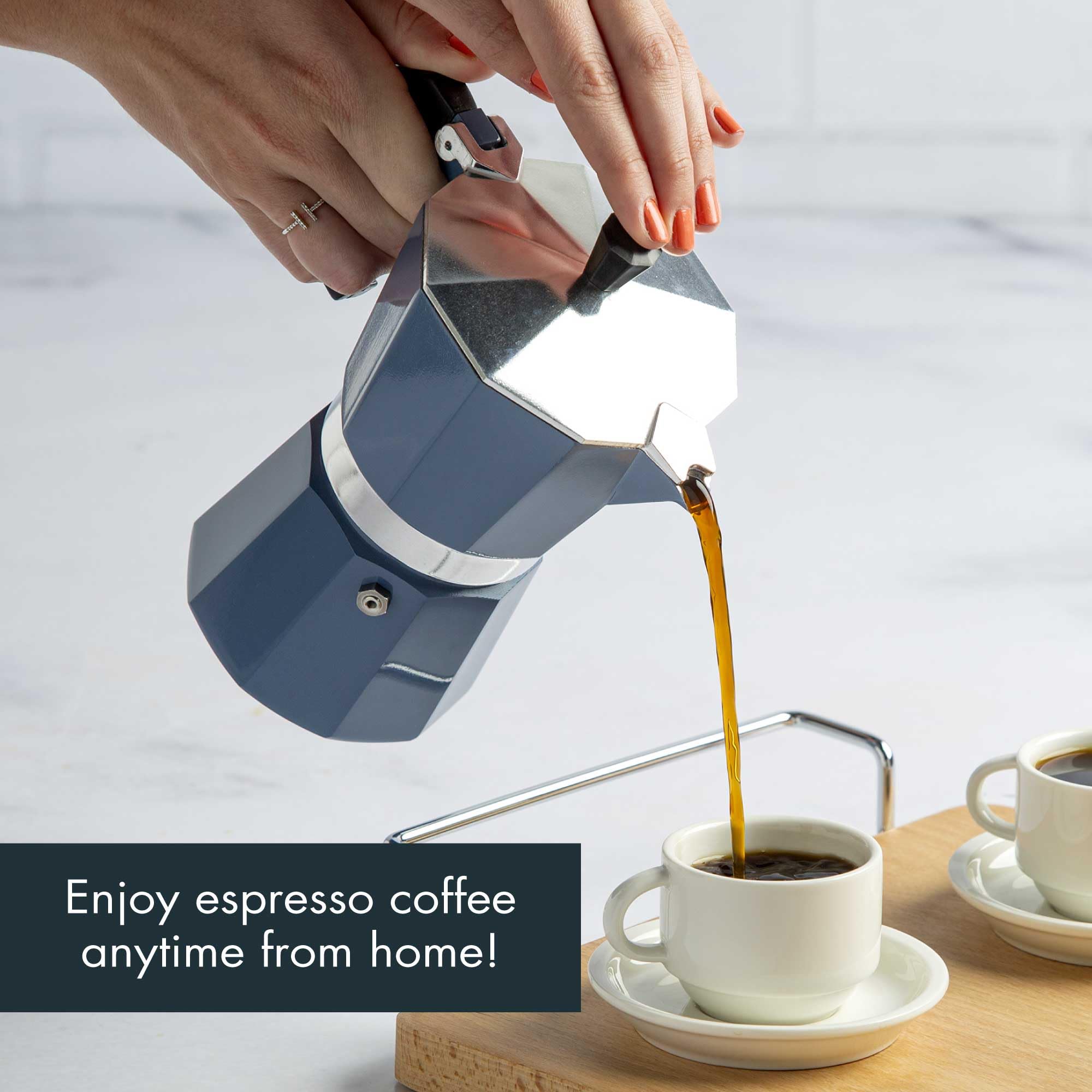 Primula Classic Moka Pot upper chamber revealing rich espresso aromas