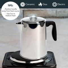 Non-drip spout for clean, steady pouring.