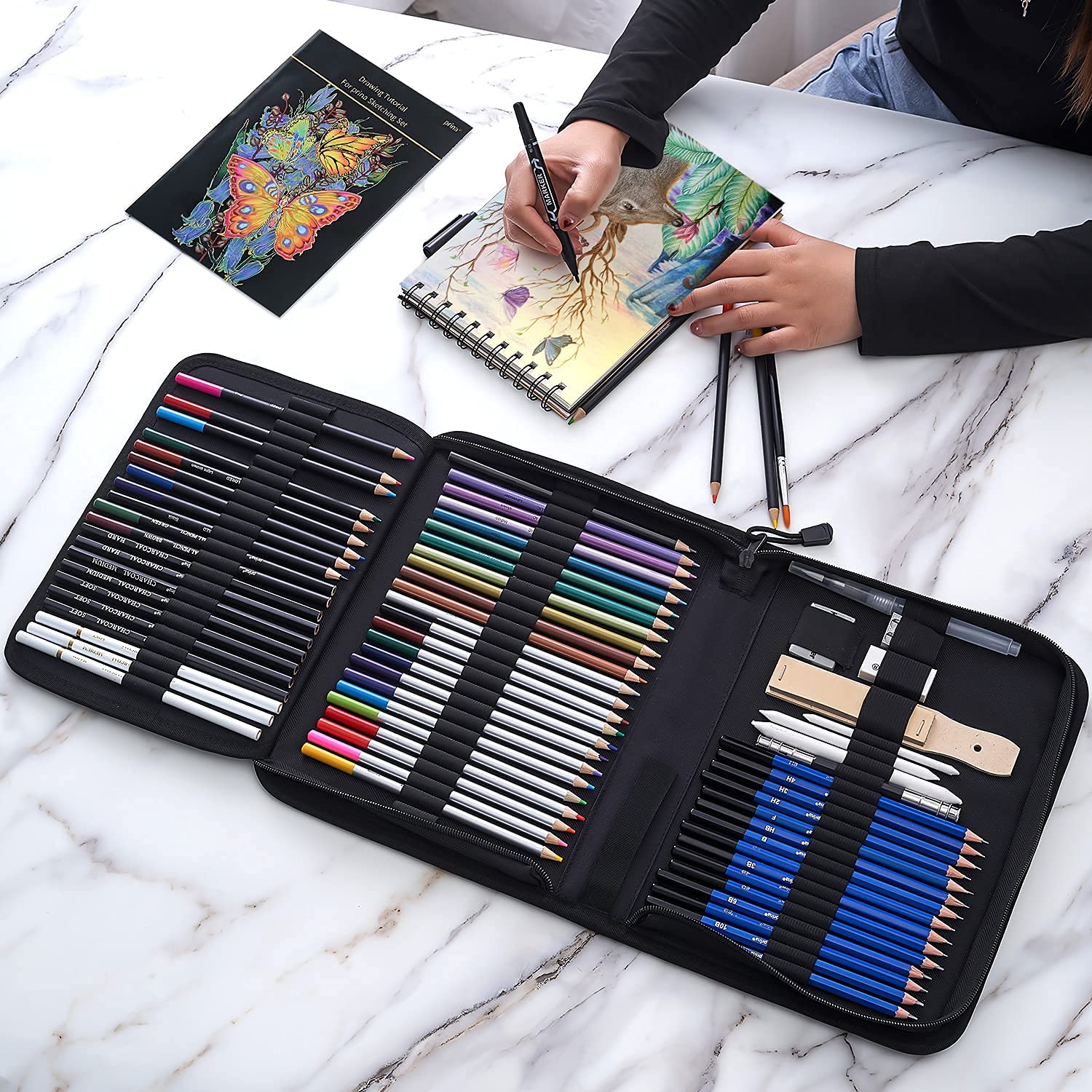 PRINA drawing set gift-ready packaging suitable for artists and students