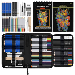 PRINA 76 Pack Drawing Set overview showing a versatile toolkit for artists