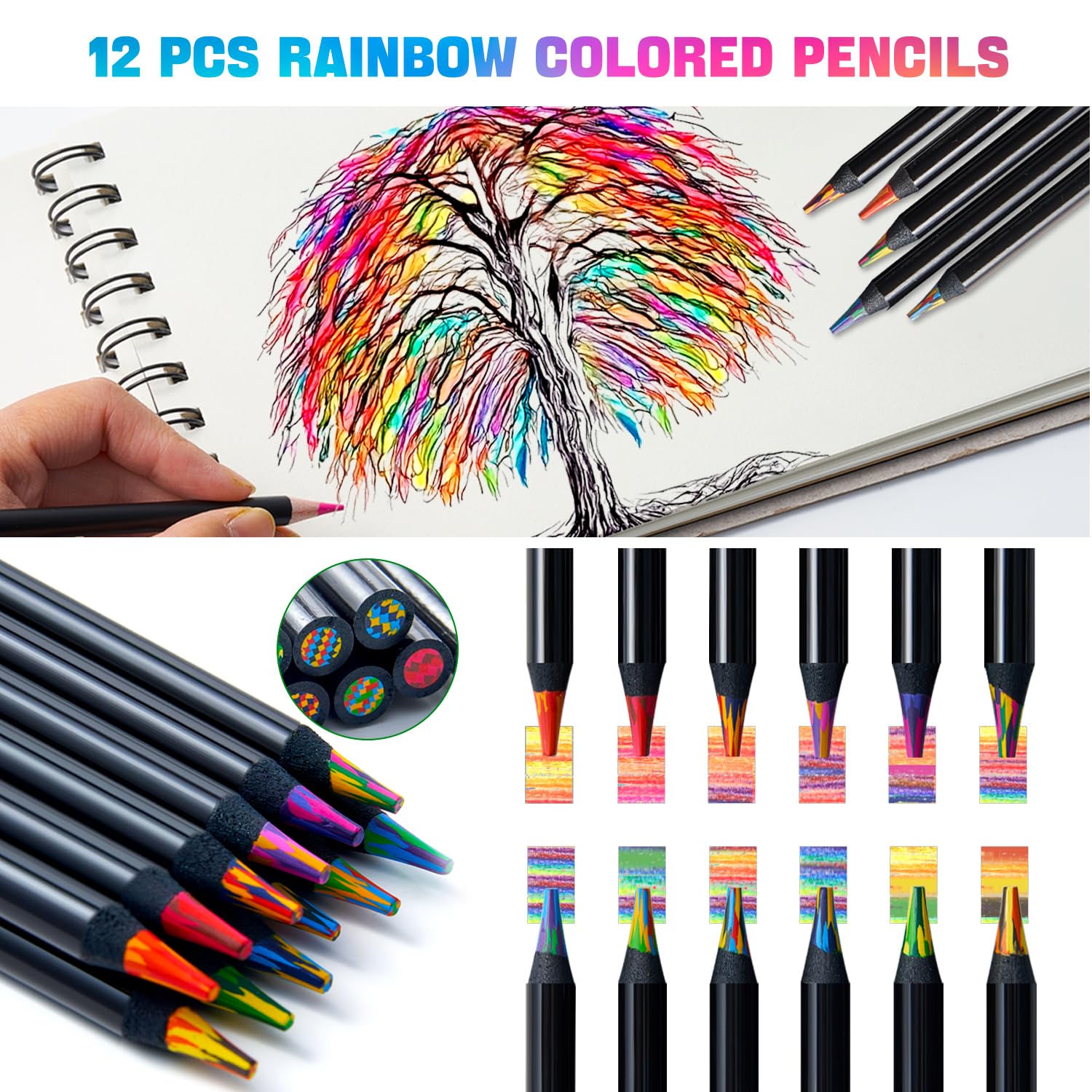 PRINA metallic and charcoal pencils add dramatic contrast and shine.