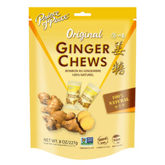 Prince of Peace Ginger Candy Chews 8oz - natural, gluten-free, individually wrapped for on-the-go snacking.