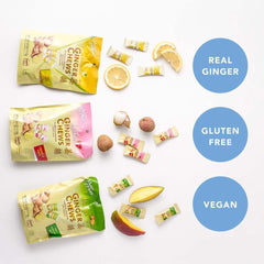 Prince of Peace blood orange ginger chews with citrus warmth for snacking.