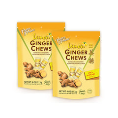 Prince of Peace ginger chews with lemon, two-pack, portable snack with zesty flavor