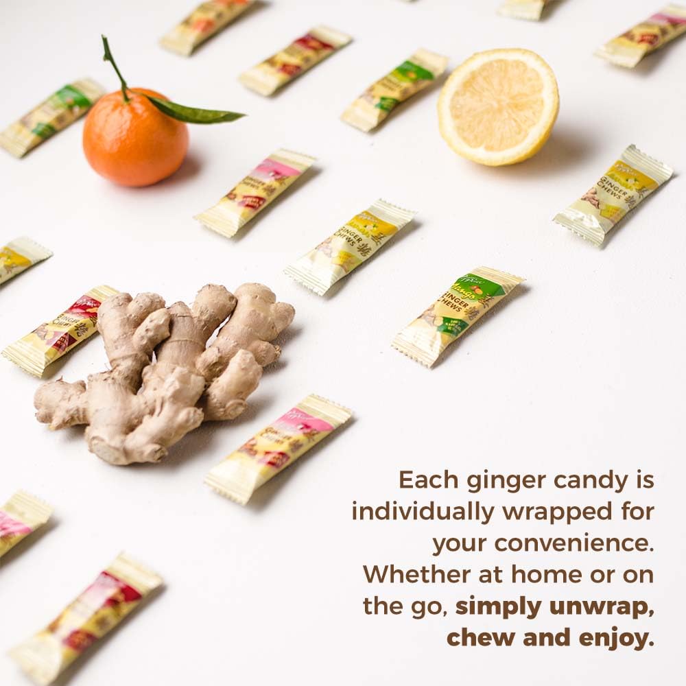 Prince of Peace lemon ginger chews for bright, refreshing bite.