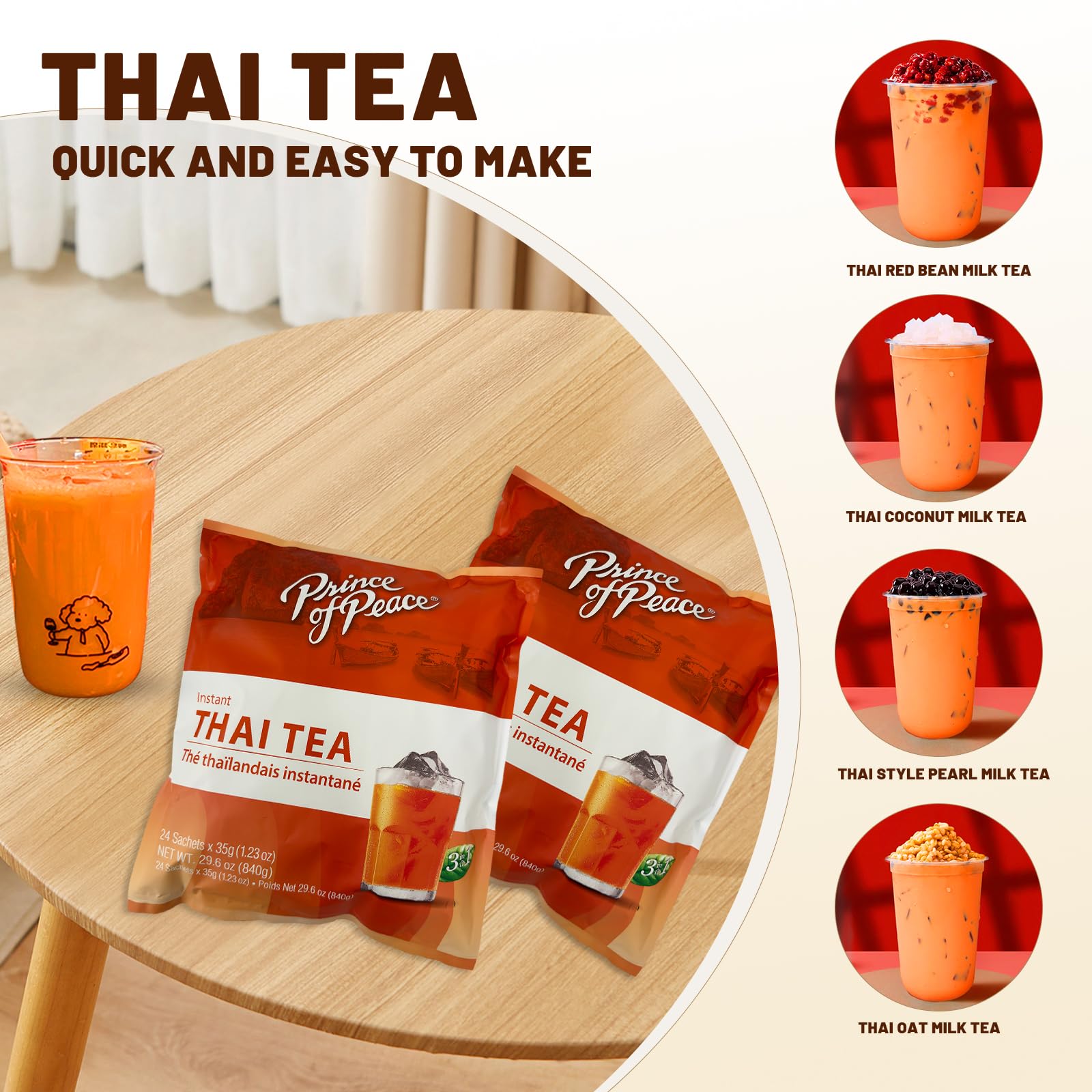 Prince of Peace Thai Tea setup for quick hot or cold beverages